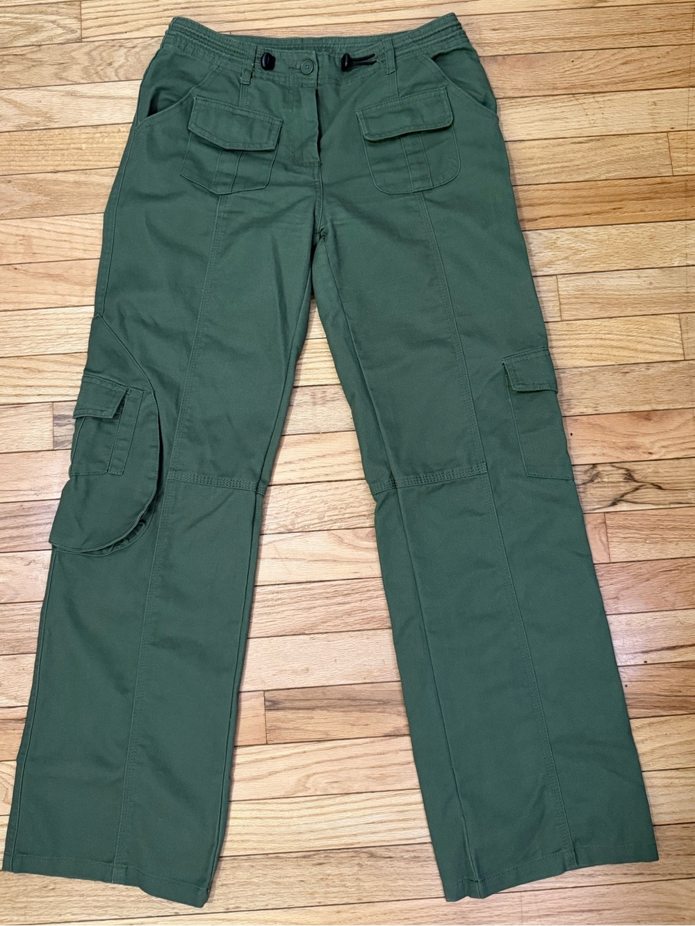 Brandy Mehlville Olive Green Wide Leg Cargo Pants